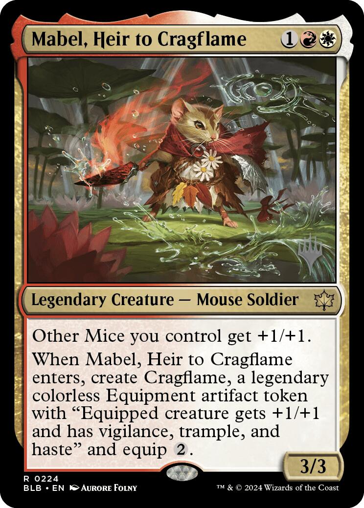 Mabel, Heir to Cragflame (Promo Pack) [Bloomburrow Promos] | Mindsight Gaming