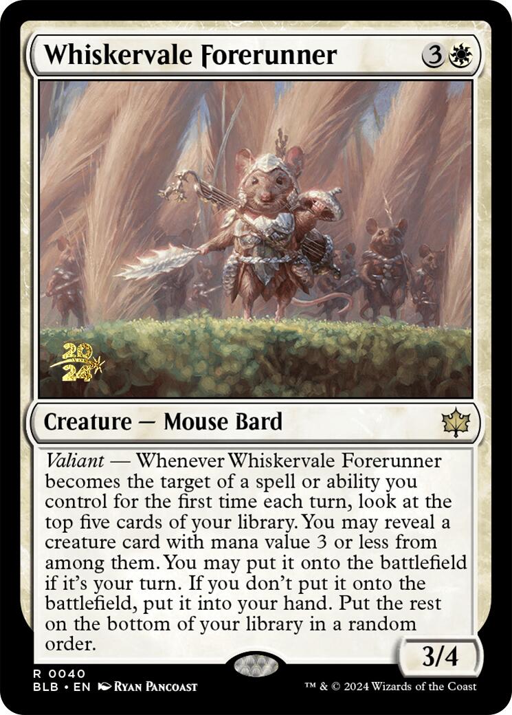 Whiskervale Forerunner [Bloomburrow Prerelease Promos] | Mindsight Gaming