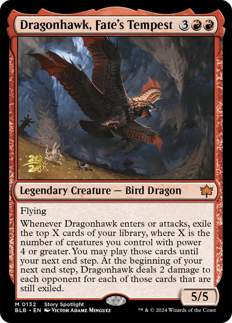 Dragonhawk, Fate's Tempest [Bloomburrow Prerelease Promos] | Mindsight Gaming