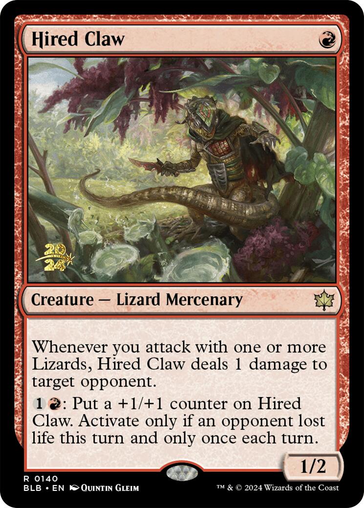 Hired Claw [Bloomburrow Prerelease Promos] | Mindsight Gaming