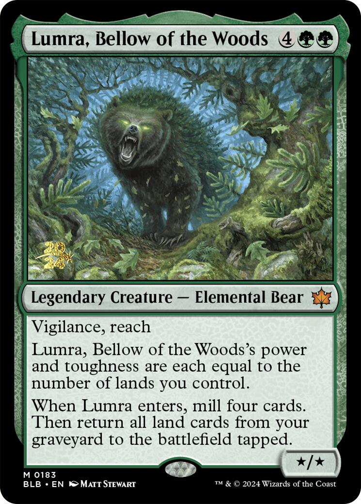 Lumra, Bellow of the Woods [Bloomburrow Prerelease Promos] | Mindsight Gaming