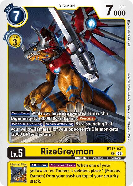 RizeGreymon [BT17-037] [Secret Crisis] | Mindsight Gaming