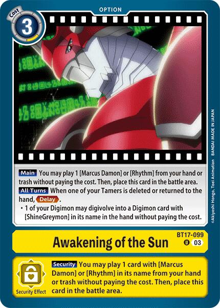 Awakening of the Sun [BT17-099] [Secret Crisis] | Mindsight Gaming