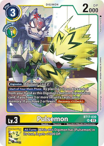 Pulsemon [BT17-030] [Secret Crisis] | Mindsight Gaming