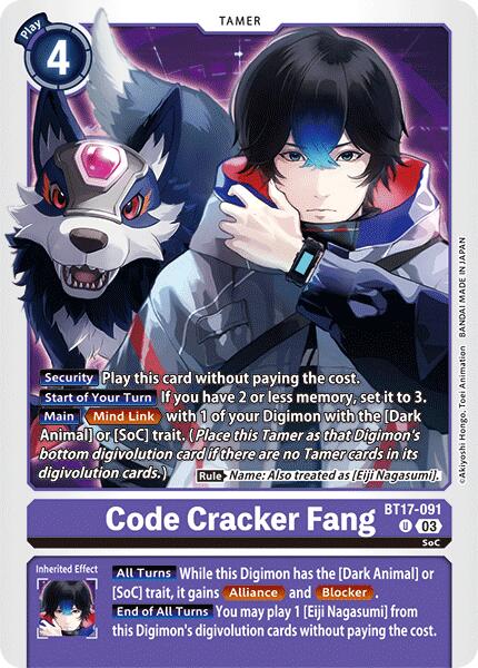 Code Cracker Fang [BT17-091] [Secret Crisis] | Mindsight Gaming