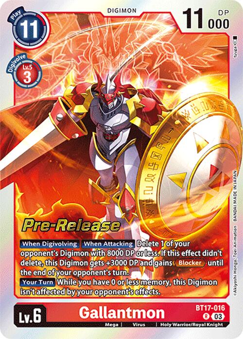 Gallantmon [BT17-016] [Secret Crisis Pre-Release Cards] | Mindsight Gaming