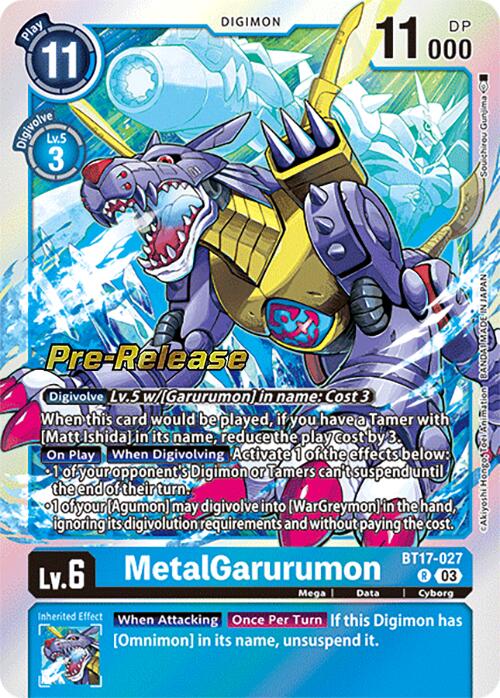 MetalGarurumon [BT17-027] [Secret Crisis Pre-Release Cards] | Mindsight Gaming