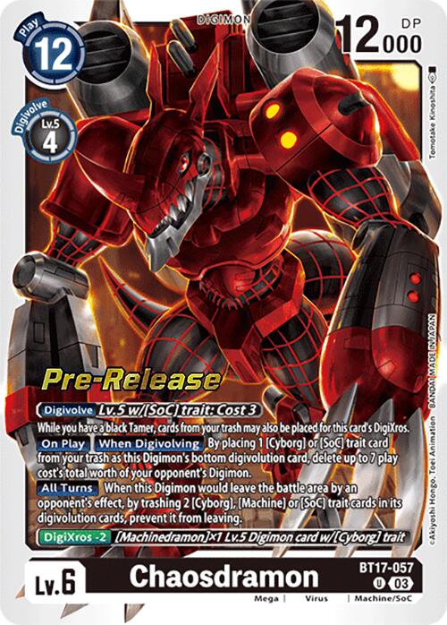 Chaosdramon [BT17-057] [Secret Crisis Pre-Release Cards] | Mindsight Gaming