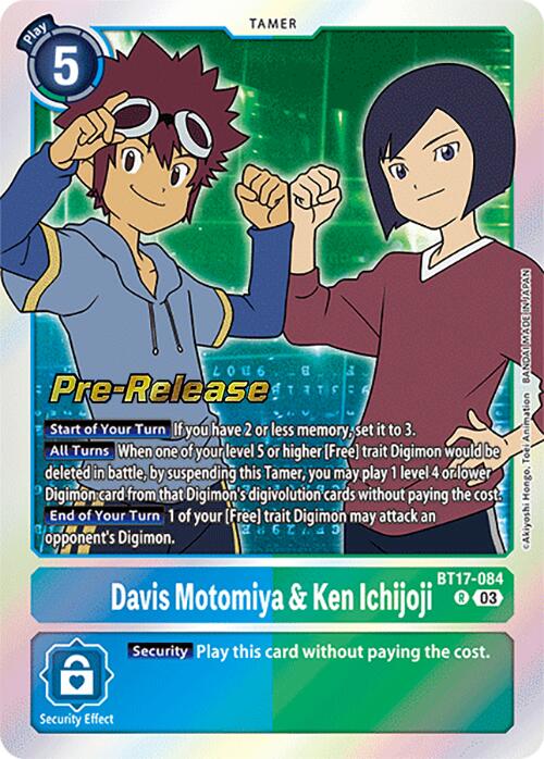 Davis Motomiya & Ken Ichijoji [BT17-084] [Secret Crisis Pre-Release Cards] | Mindsight Gaming