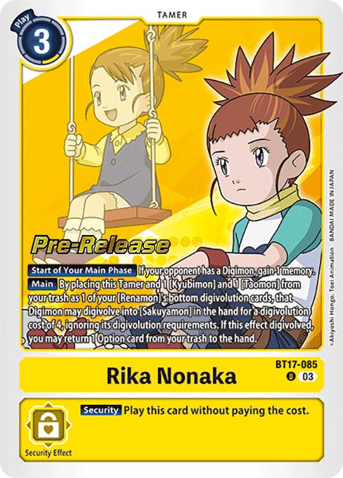 Rika Nonaka [BT17-085] [Secret Crisis Pre-Release Cards] | Mindsight Gaming