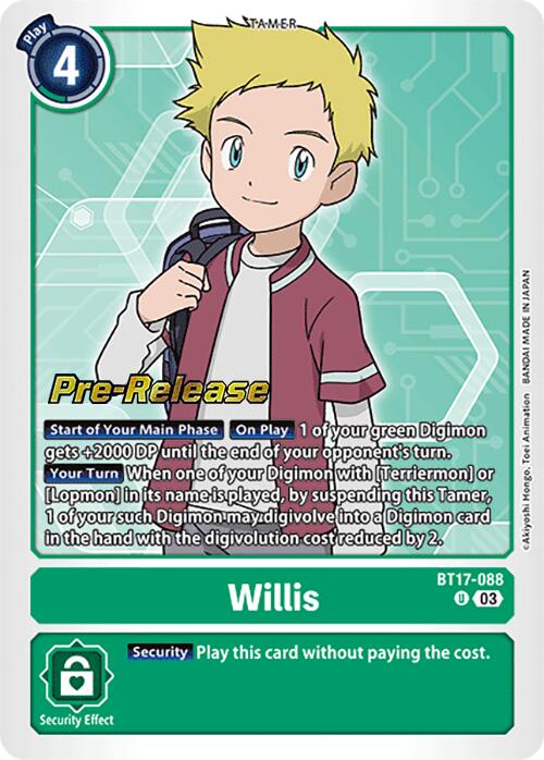 Willis [BT17-088] [Secret Crisis Pre-Release Cards] | Mindsight Gaming