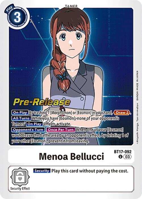 Menoa Bellucci [BT17-092] [Secret Crisis Pre-Release Cards] | Mindsight Gaming