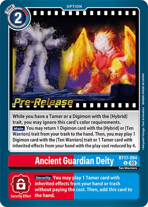 Ancient Guardian Deity [BT17-094] [Secret Crisis Pre-Release Cards] | Mindsight Gaming