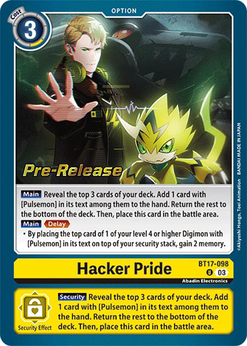 Hacker Pride [BT17-098] [Secret Crisis Pre-Release Cards] | Mindsight Gaming