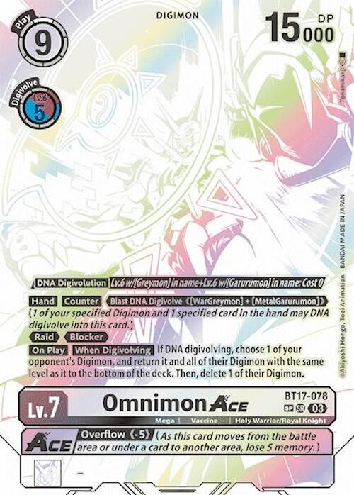 Omnimon ACE [BT17-078] (Textured) [Secret Crisis] | Mindsight Gaming