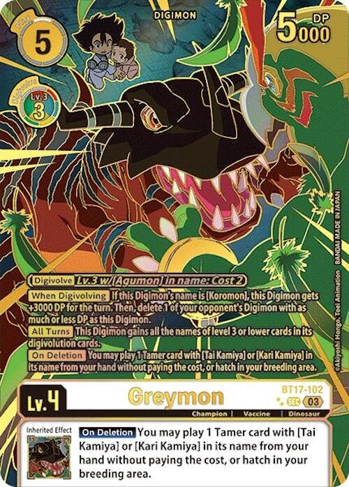 Greymon [BT17-102] (Left) (Textured) [Secret Crisis] | Mindsight Gaming