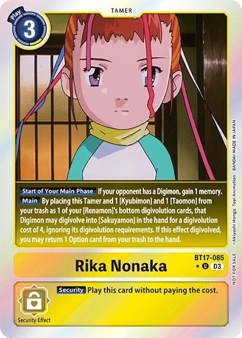 Rika Nonaka [BT17-085] (Secret Crisis: Movie Memorial Pack) [Secret Crisis] | Mindsight Gaming