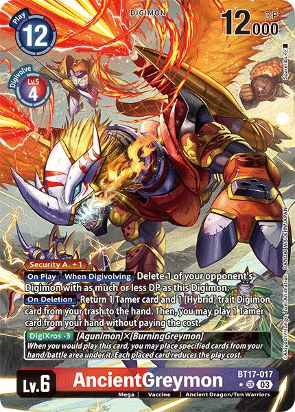 AncientGreymon [BT17-017] (Alternate Art) [Secret Crisis] | Mindsight Gaming