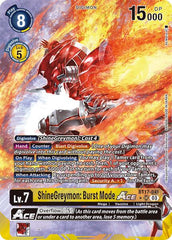 ShineGreymon: Burst Mode ACE [BT17-041] (Alternate Art) [Secret Crisis] | Mindsight Gaming