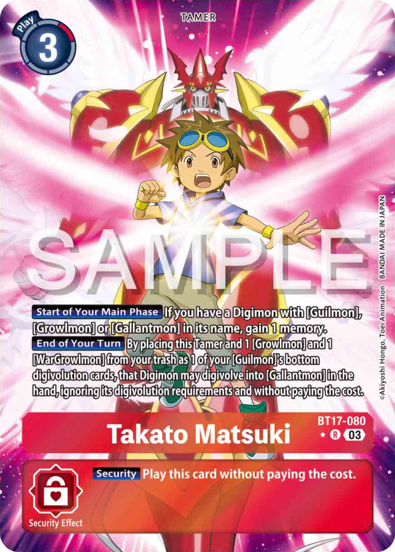 Takato Matsuki [BT17-080] (Alternate Art) [Secret Crisis] | Mindsight Gaming