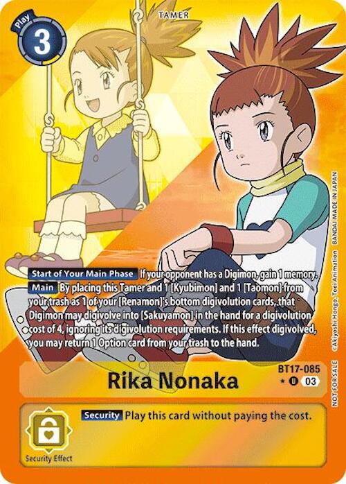 Rika Nonaka [BT17-085] (Alternate Art) [Secret Crisis] | Mindsight Gaming