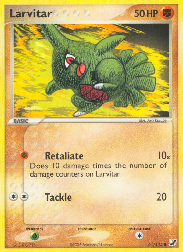 Larvitar (61/115) [EX: Unseen Forces] | Mindsight Gaming