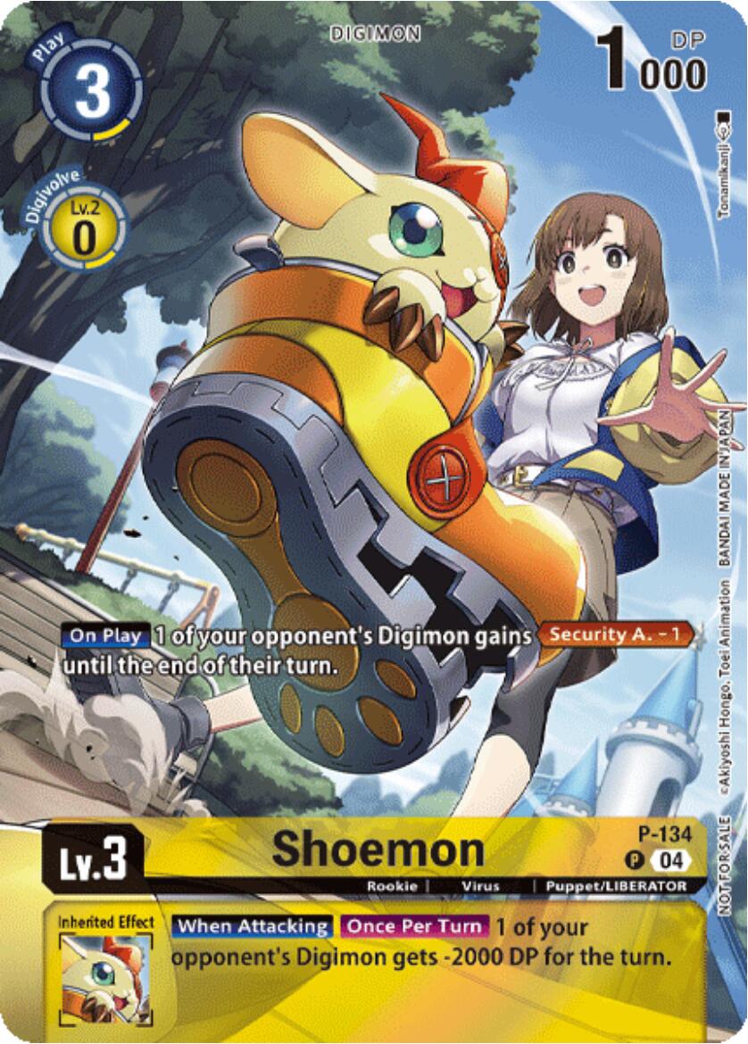 Shoemon [P-134] (Digimon Liberator Promotion) (Textured) [Promotional Cards] | Mindsight Gaming