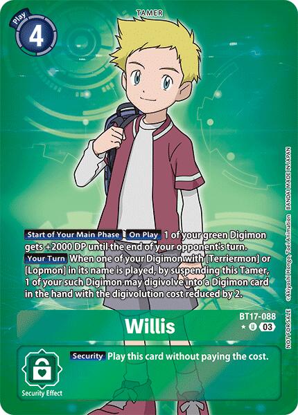 Willis [BT17-088] (Box Promotion Pack: Secret Crisis) [Secret Crisis] | Mindsight Gaming