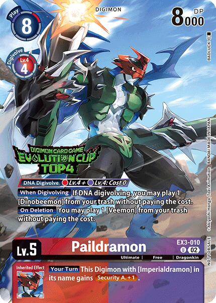 Paildramon [EX3-010] (2024 Evolution Cup Top 4) [Draconic Roar] | Mindsight Gaming