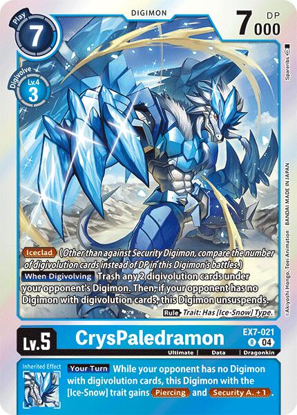 CrysPaledramon [EX7-021] [Digimon LIBERATOR] | Mindsight Gaming