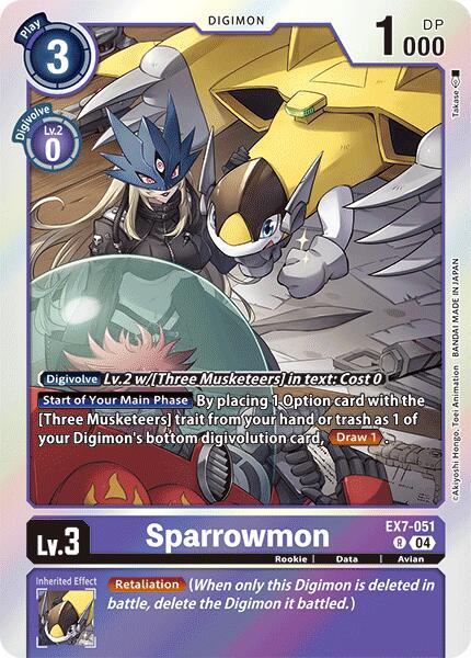 Sparrowmon [EX7-051] [Digimon LIBERATOR] | Mindsight Gaming