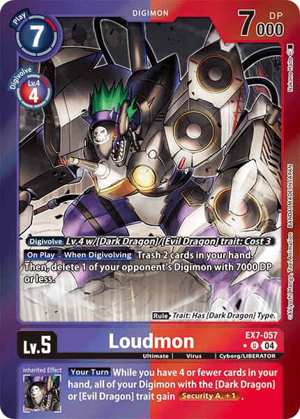 Loudmon [EX7-057] (Foil) [Digimon LIBERATOR] | Mindsight Gaming