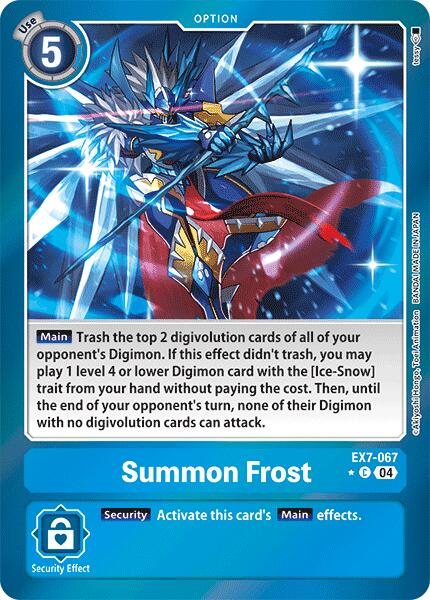 Summon Frost [EX7-067] (Foil) [Digimon LIBERATOR] | Mindsight Gaming