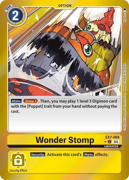 Wonder Stomp [EX7-068] (Foil) [Digimon LIBERATOR] | Mindsight Gaming