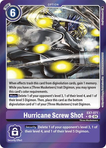 Hurricane Screw Shot [EX7-071] (Foil) [Digimon LIBERATOR] | Mindsight Gaming