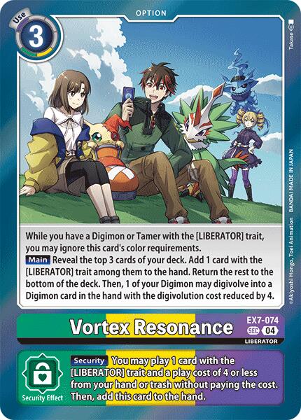 Vortex Resonance [EX7-074] [Digimon LIBERATOR] | Mindsight Gaming