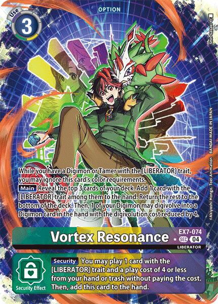 Vortex Resonance [EX7-074] (Alternate Art) [Digimon LIBERATOR] | Mindsight Gaming