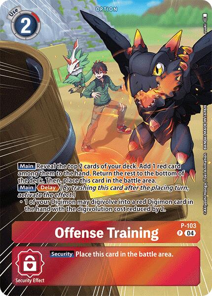 Offense Training [P-103] (Starter Deck 18 Exclusive) [Starter Deck: Guardian Vortex Promos] | Mindsight Gaming