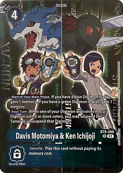 Davis Motomiya & Ken Ichijoji [BT8-088] (Super Complete Selection Daisuke ver.) [New Awakening Promos] | Mindsight Gaming