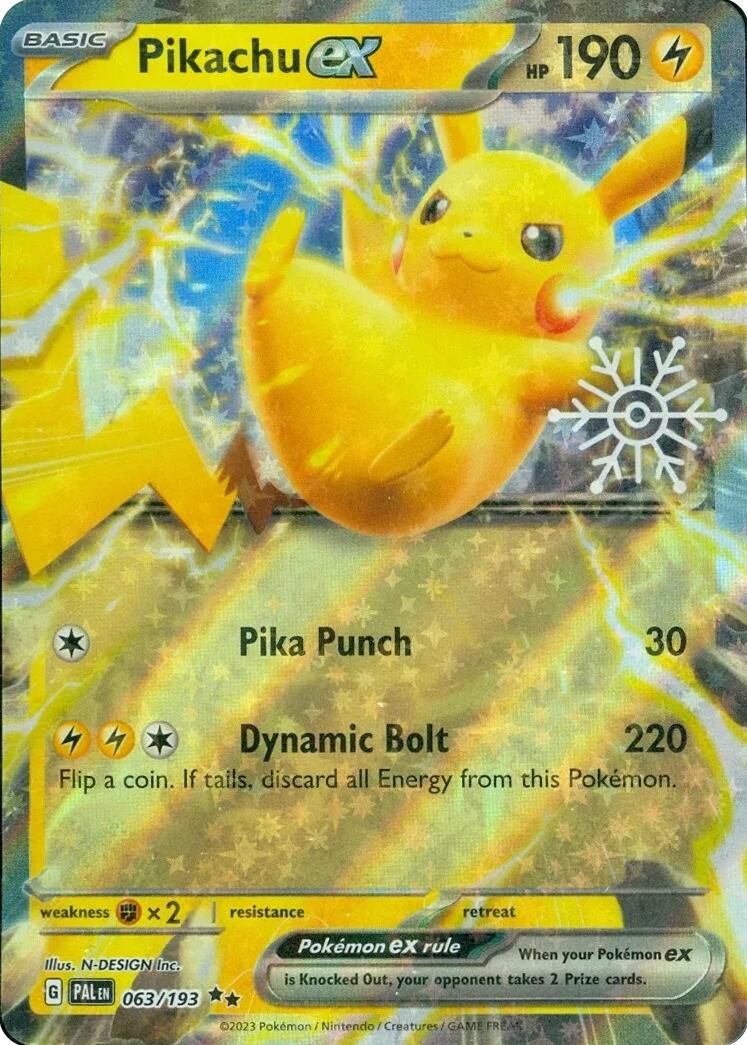 Pikachu ex (063/193) (Holiday Calendar) [Miscellaneous Cards] | Mindsight Gaming