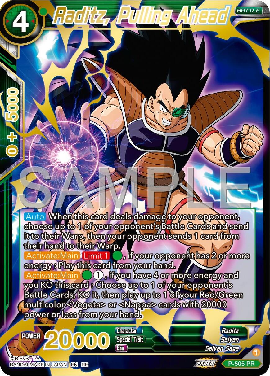 Raditz, Pulling Ahead (Reprint) (P-505) [Premium 7th Anniversary Box 2024] | Mindsight Gaming