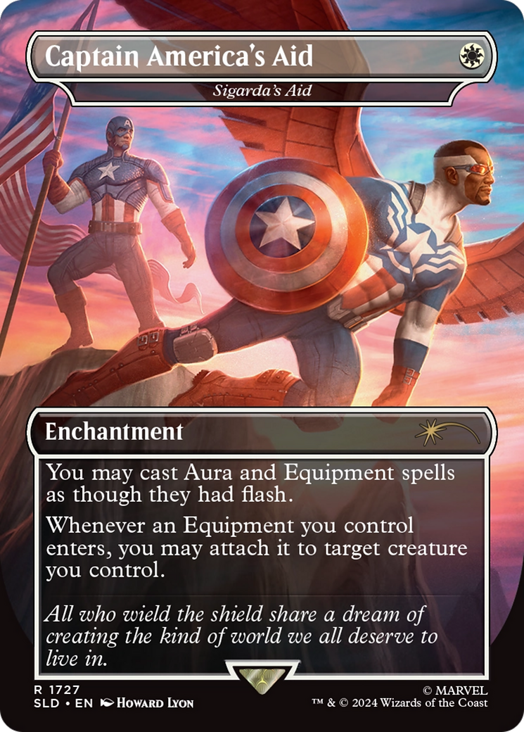 Captain America's Aid - Sigarda's Aid (Rainbow Foil) [Secret Lair Drop Series] | Mindsight Gaming