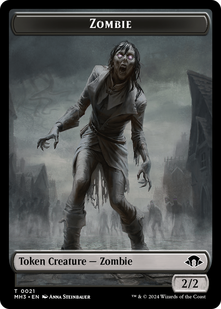 Eldrazi Spawn // Zombie Double-Sided Token [Modern Horizons 3 Tokens] | Mindsight Gaming