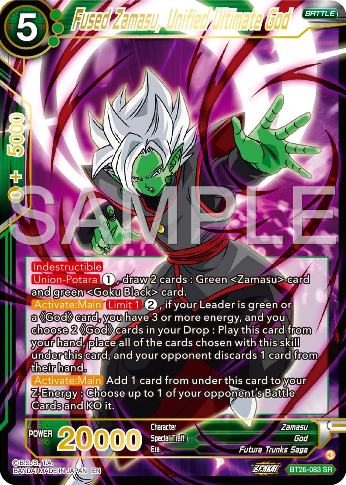 Fused Zamasu, Unified Ultimate God (BT26-083) [Ultimate Advent] | Mindsight Gaming