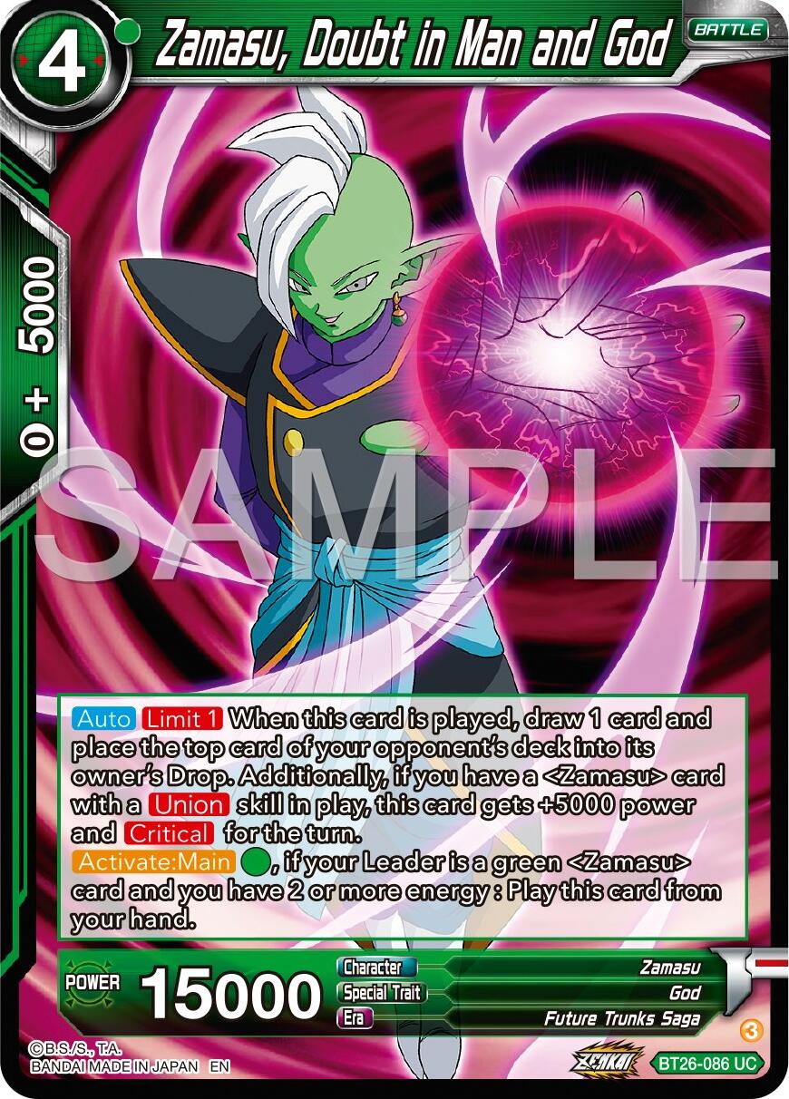 Zamasu, Doubt in Man and God (BT26-086) [Ultimate Advent] | Mindsight Gaming