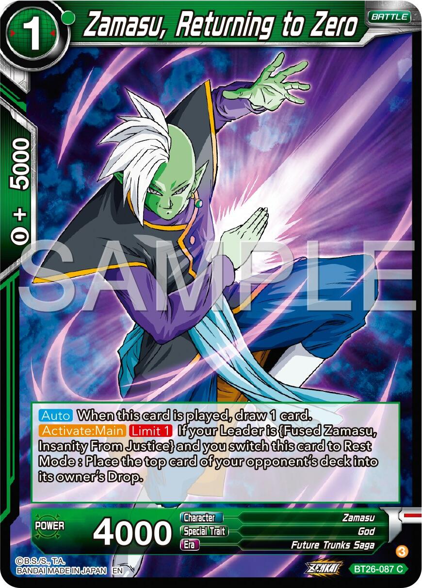 Zamasu, Returning to Zero (BT26-087) [Ultimate Advent] | Mindsight Gaming