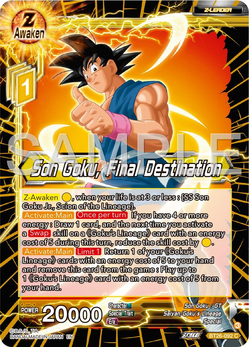 Son Goku, Final Destination (BT26-092) [Ultimate Advent] | Mindsight Gaming