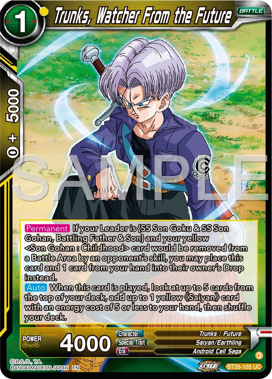 Trunks, Watcher From the Future (BT26-105) [Ultimate Advent] | Mindsight Gaming