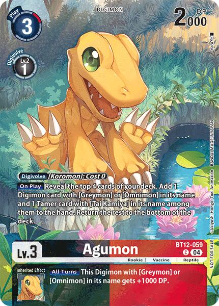 Agumon [BT12-059] - BT12-059 (Legend Pack 2024) [Across Time] | Mindsight Gaming