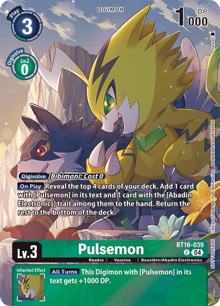 Pulsemon [BT16-039] (Legend Pack 2024) [Beginning Observer] | Mindsight Gaming